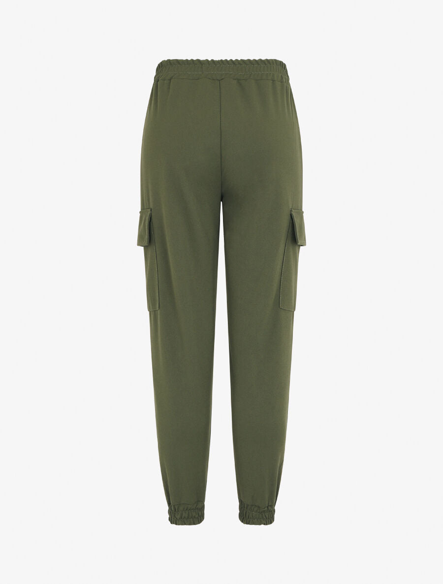 Jogging cargo taille haute - Kaki - 2