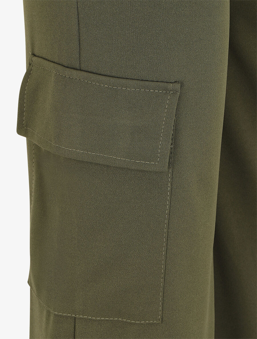 Pantalon fluide style cargo - Kaki - 3