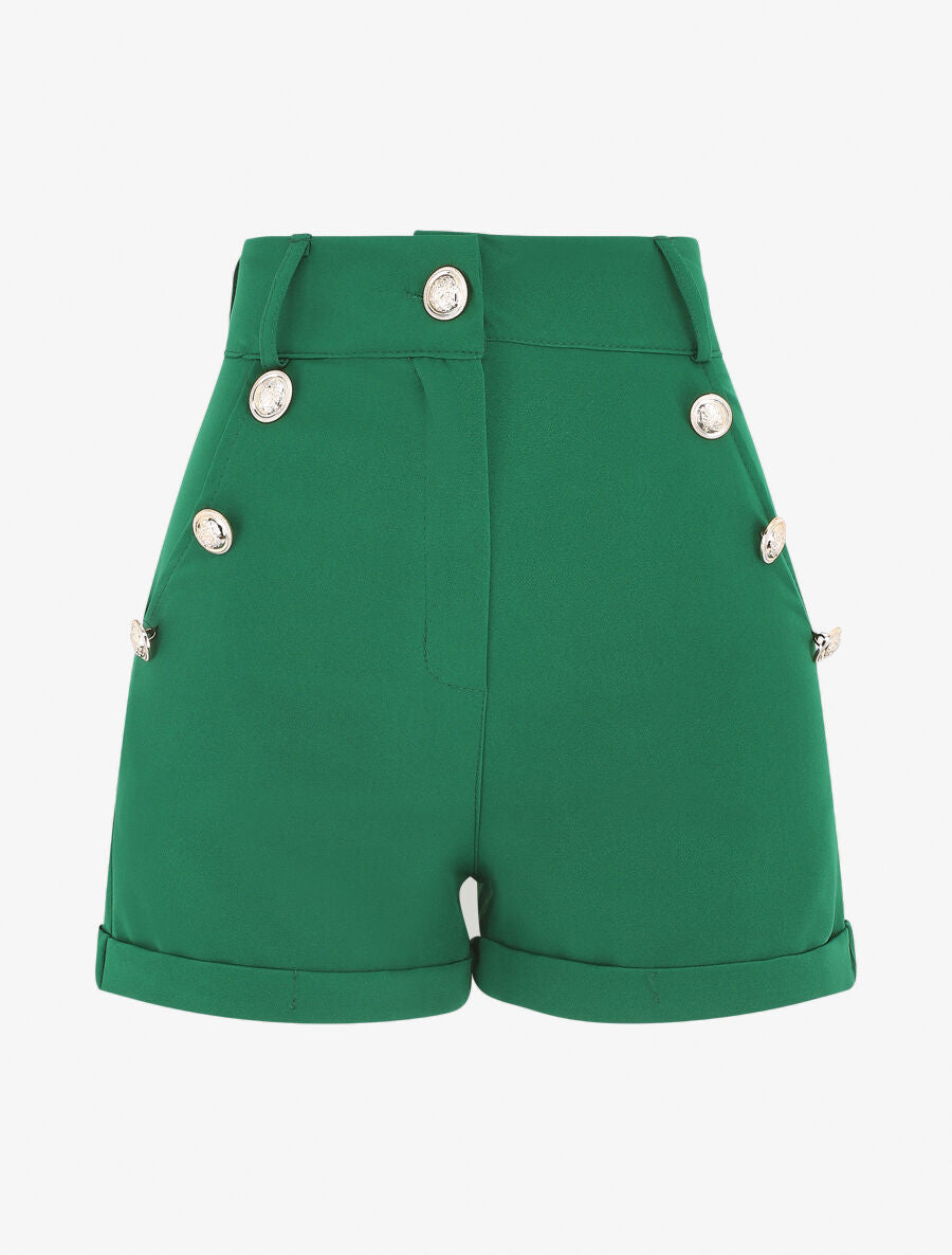 Short à pont taille haute - Vert - 1