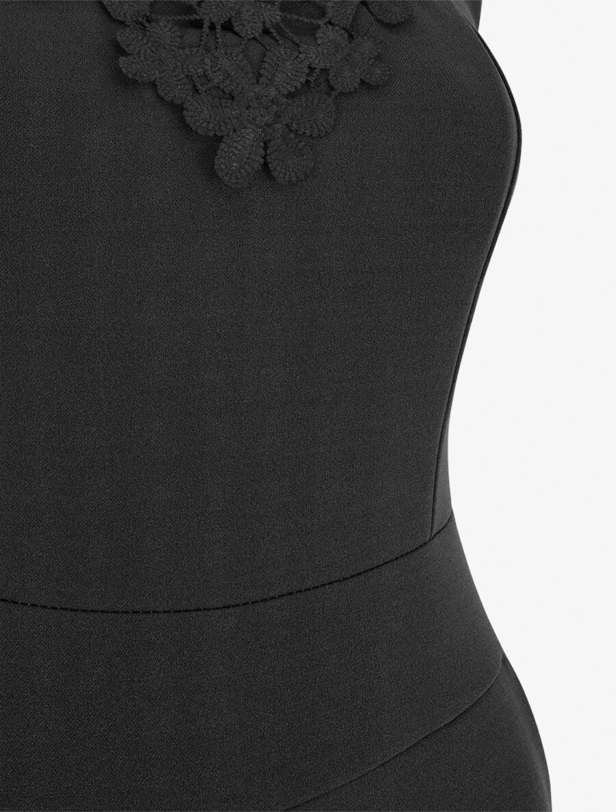 Combinaison unie sans manches - Noir - 3