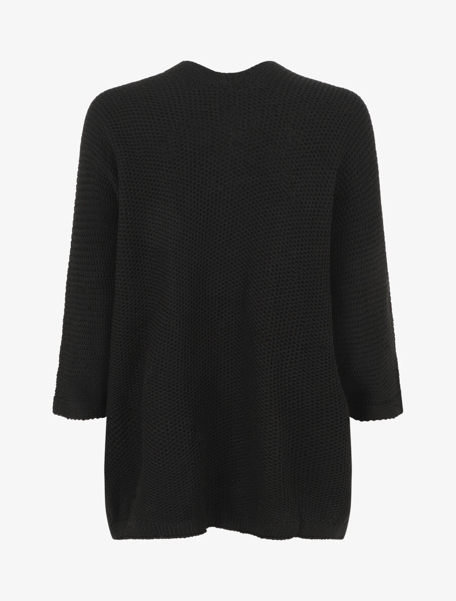 Gilet mi-long oversize - Noir - 2