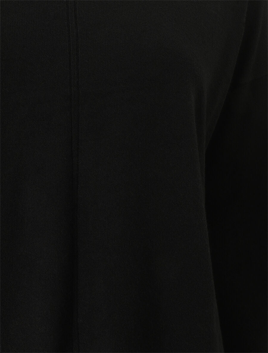 Pull fin uni classique - Noir - 3