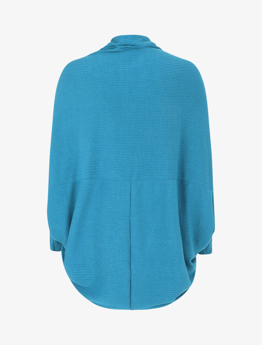 Gilet style cape - Bleu canard - 2
