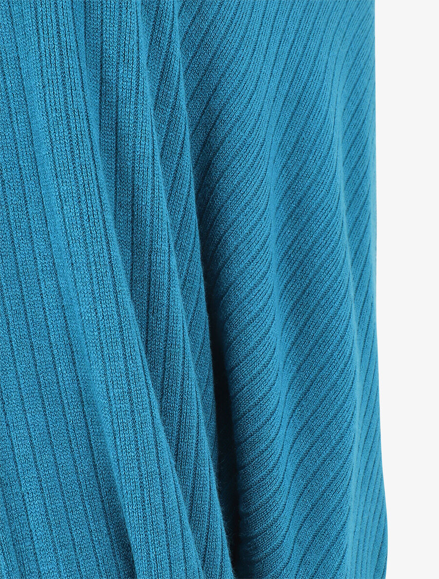 Gilet style cape - Bleu canard - 3