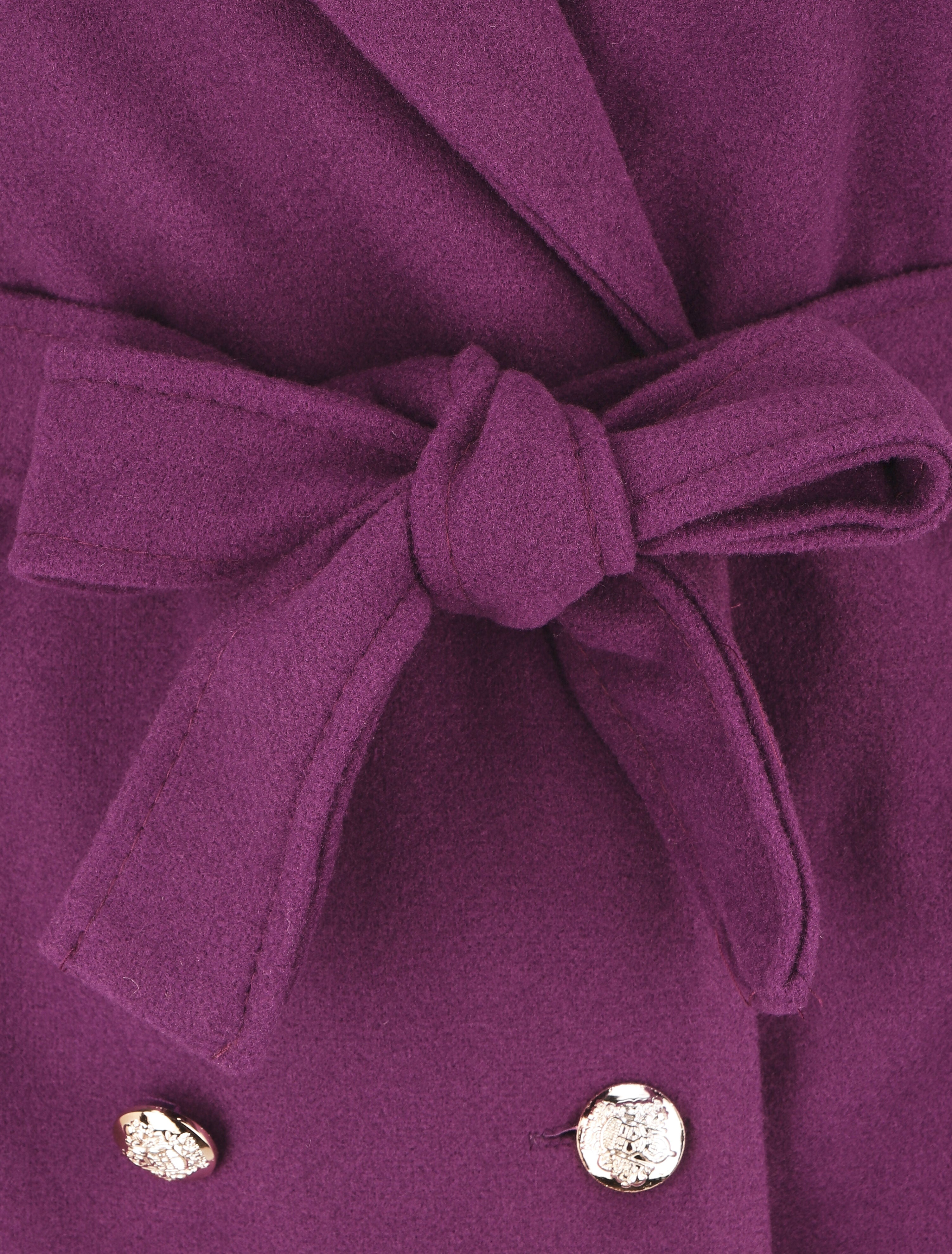 Manteau long coupe droite - Violet - 3