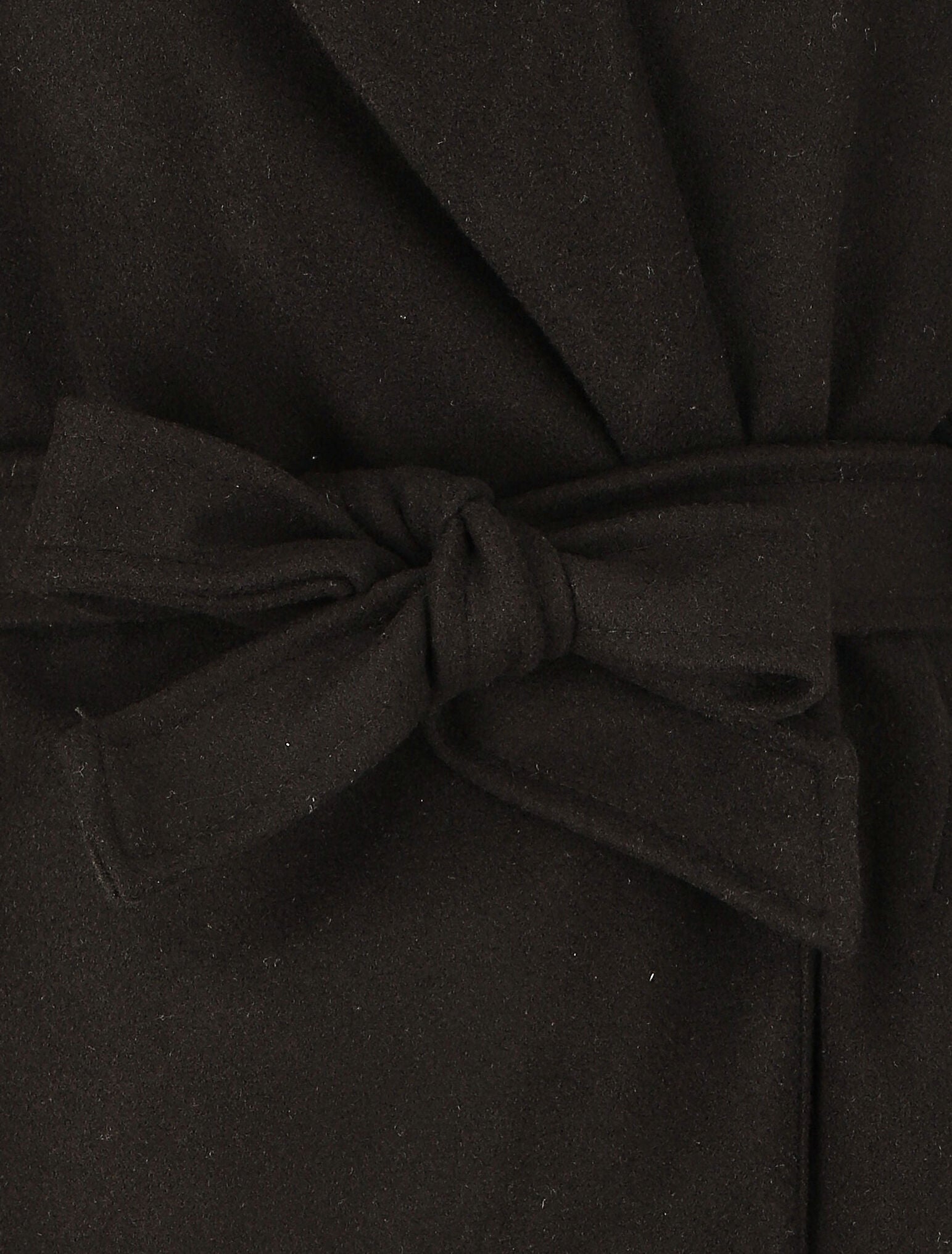 Manteau long uni ceinturé - Noir - 3