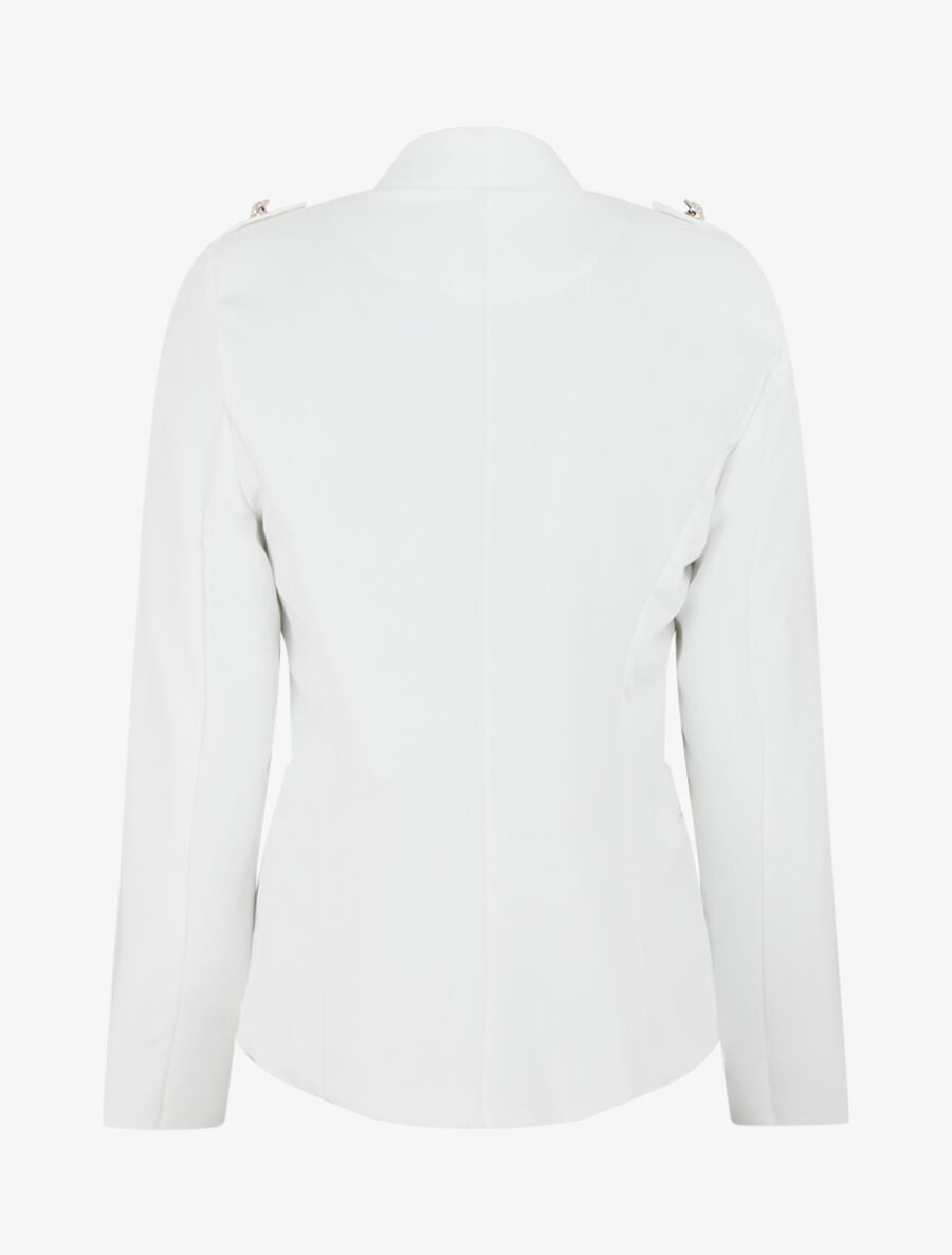 Veste droite style officier - Blanc - 2