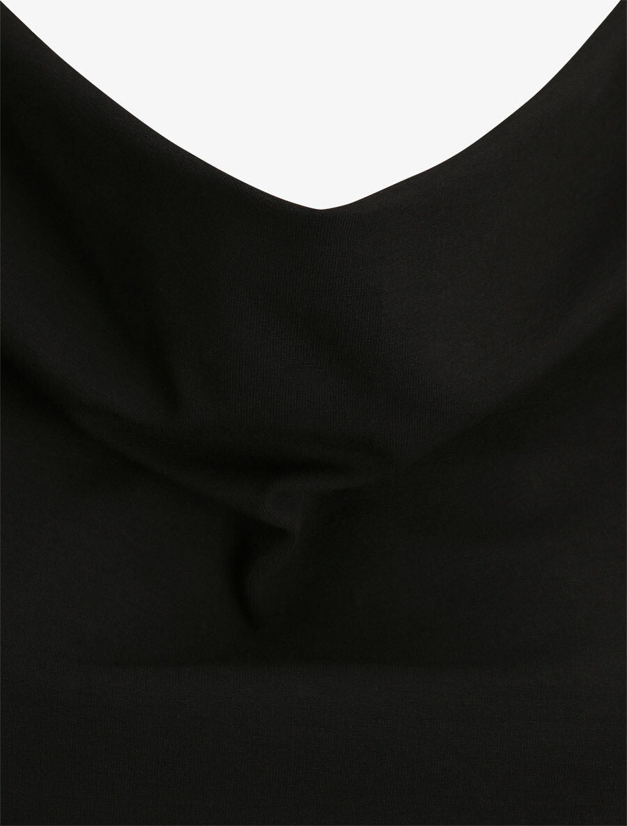 Top droit à détail noeud stylisé - Noir - 3