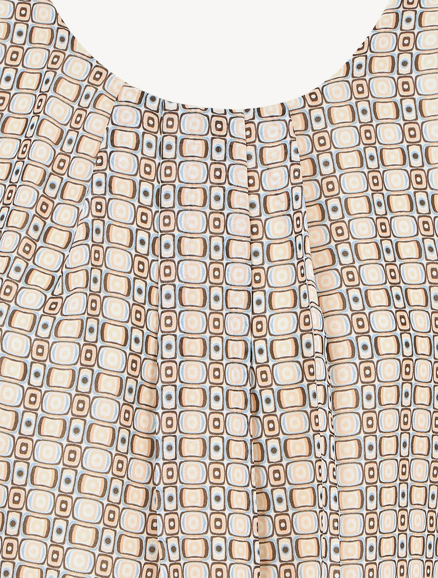 Top sans manches imprimé graphique - Beige - 3