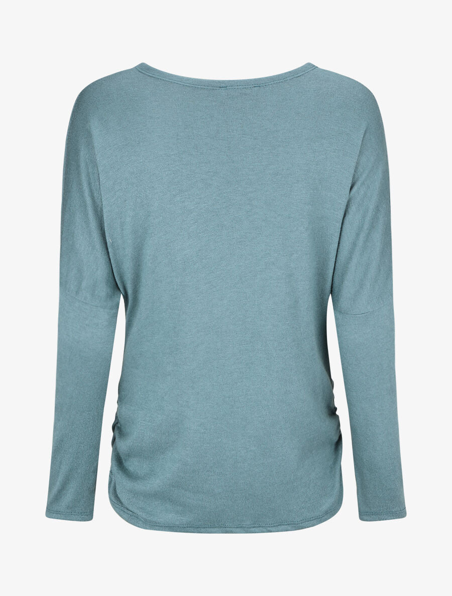 Pull fin à message floqué - Vert d&