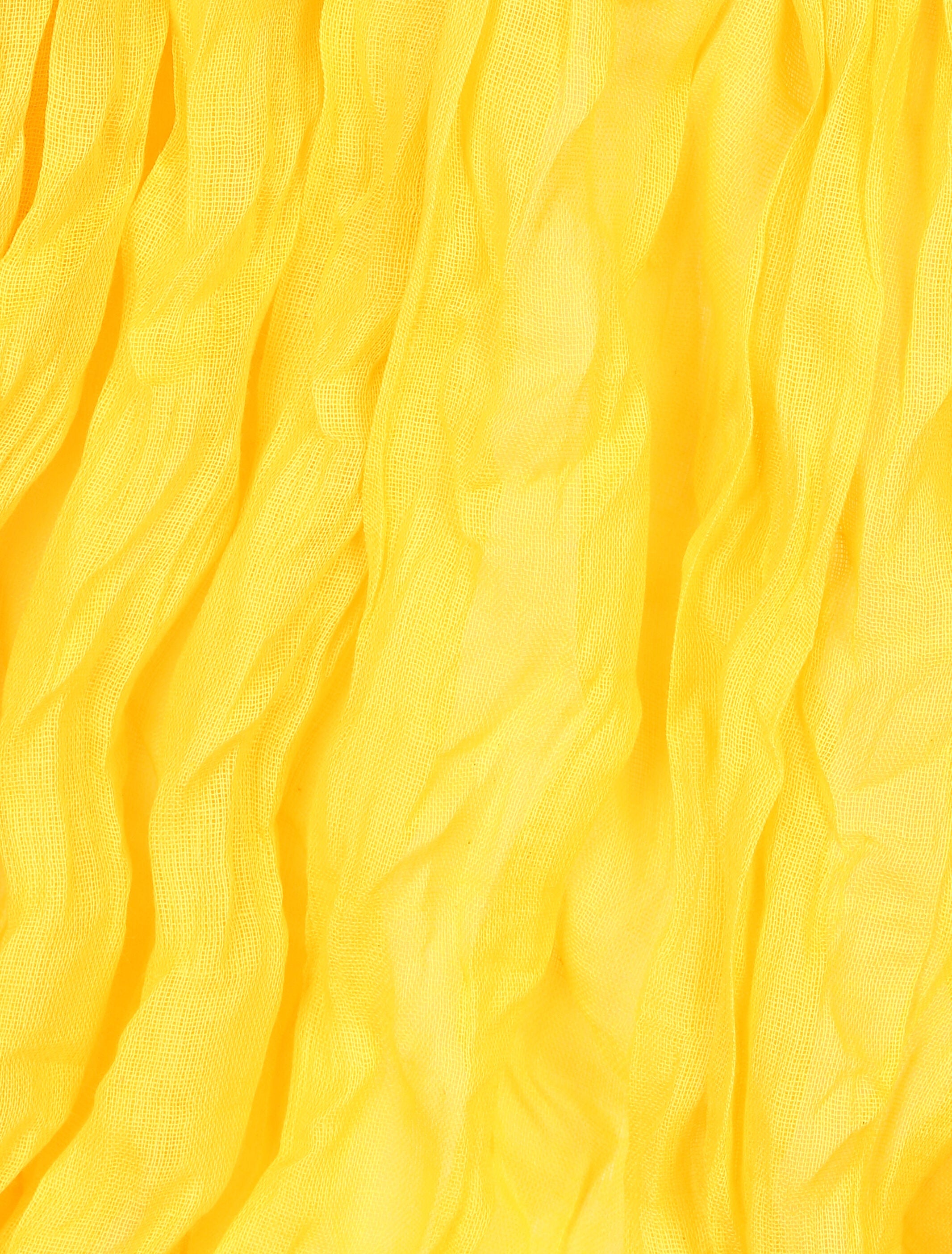 Foulard en coton effet froissé - Jaune - 3
