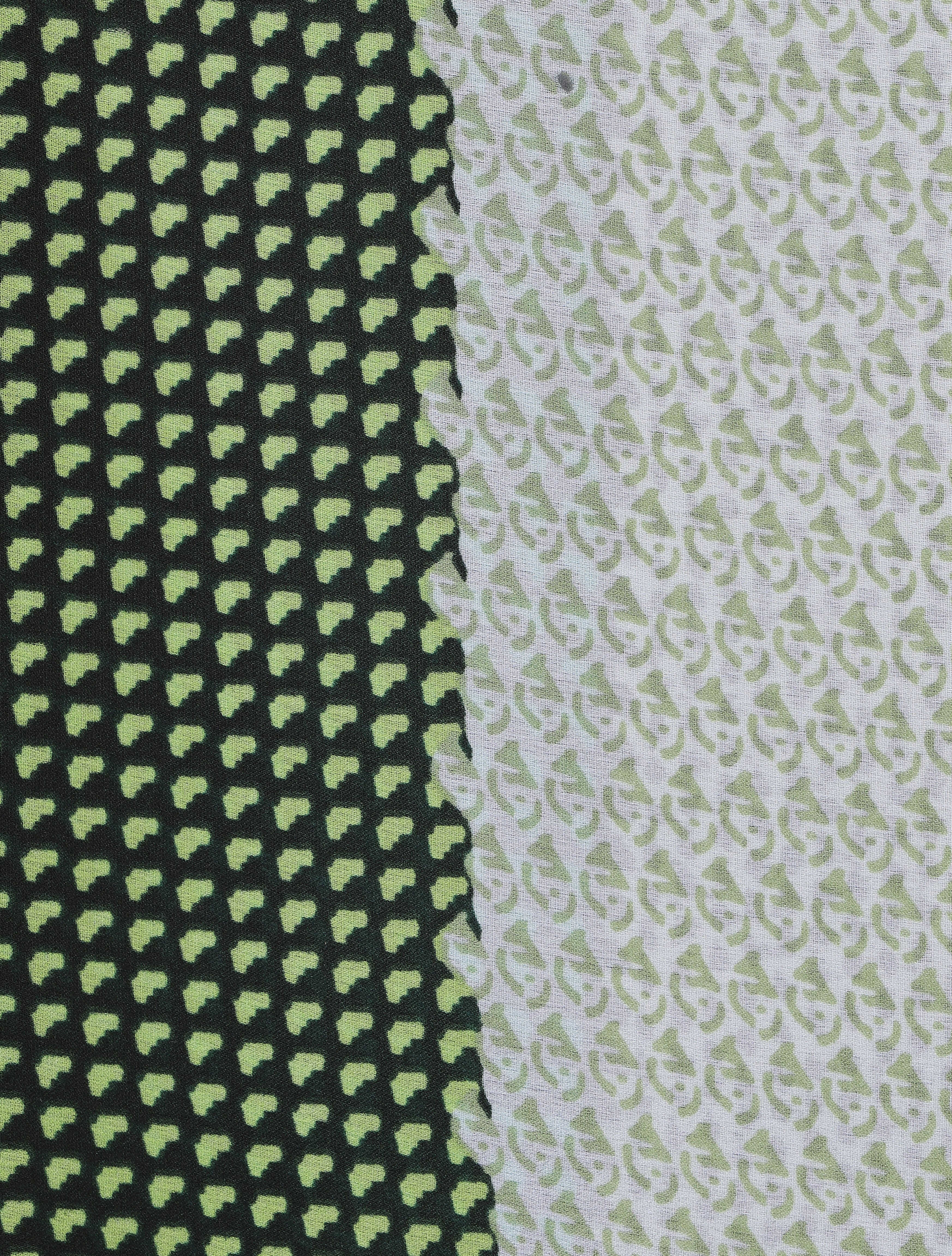 Foulard imprimé graphique - Vert - 3
