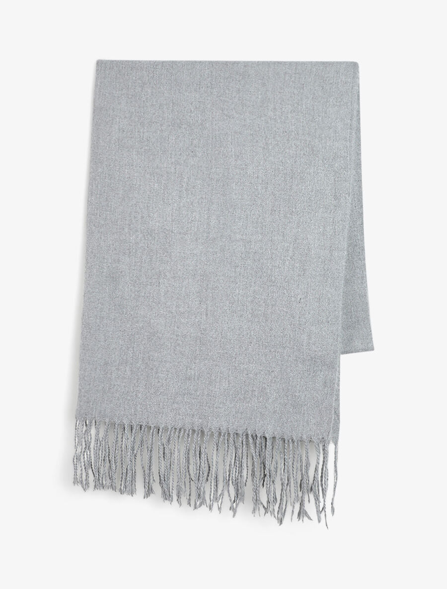 Echarpe en laine mélangée - Gris clair - 2