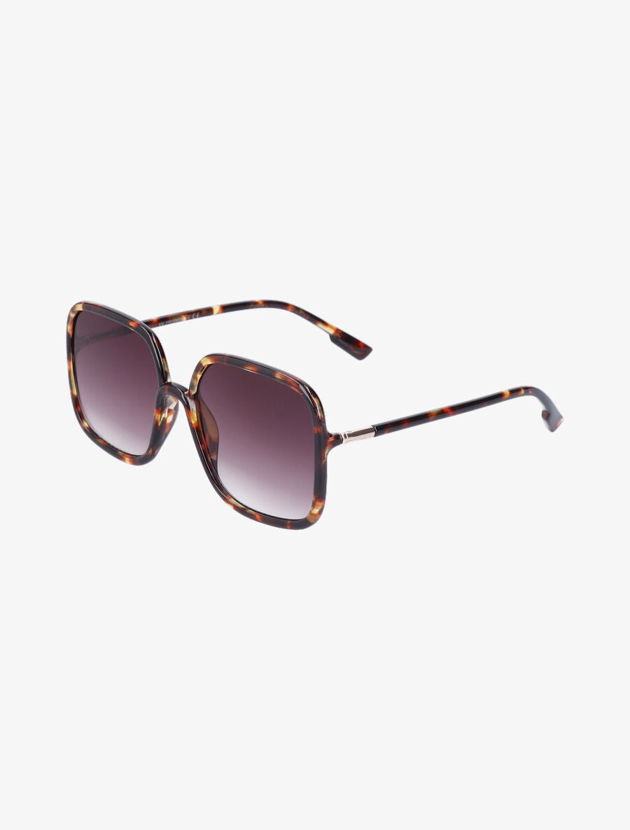 Lunettes de soleil carrées oversize - Marron - 1