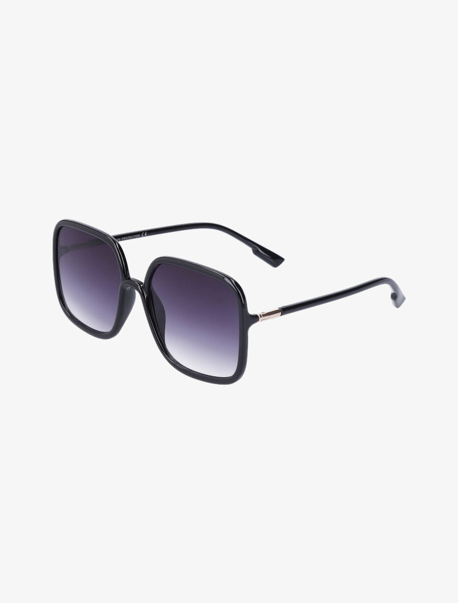 Lunettes de soleil carrées oversize - Noir - 1