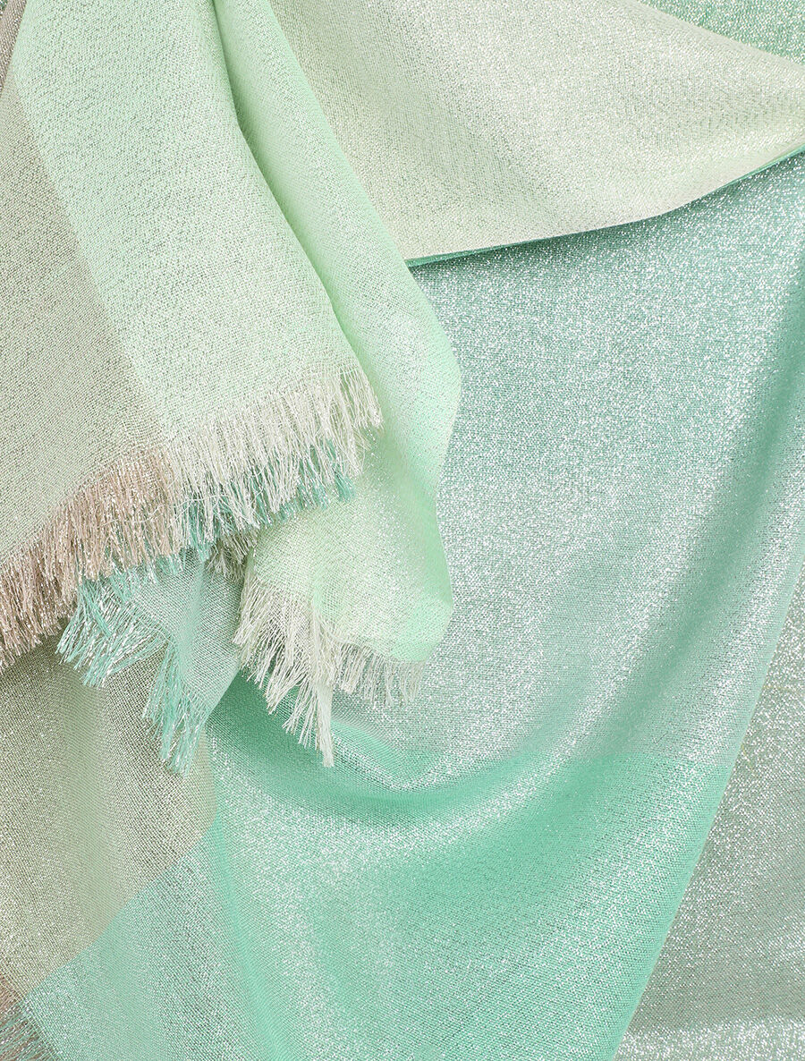 Foulard irisé à grands carreaux - Vert - 3