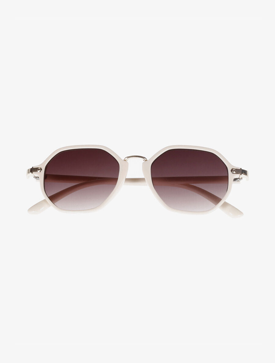 Lunettes de soleil octogonales - Beige - 2