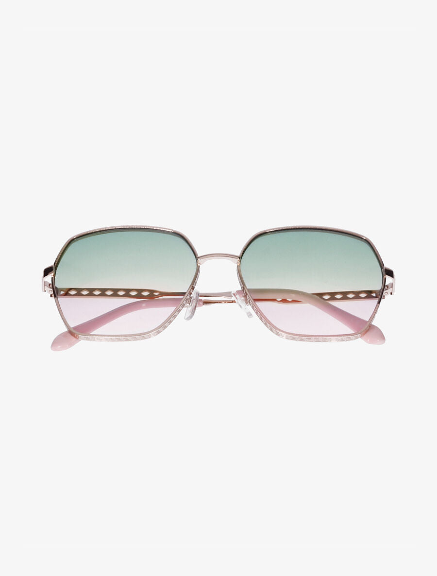 Lunettes octogonales oversize - Rose - 2