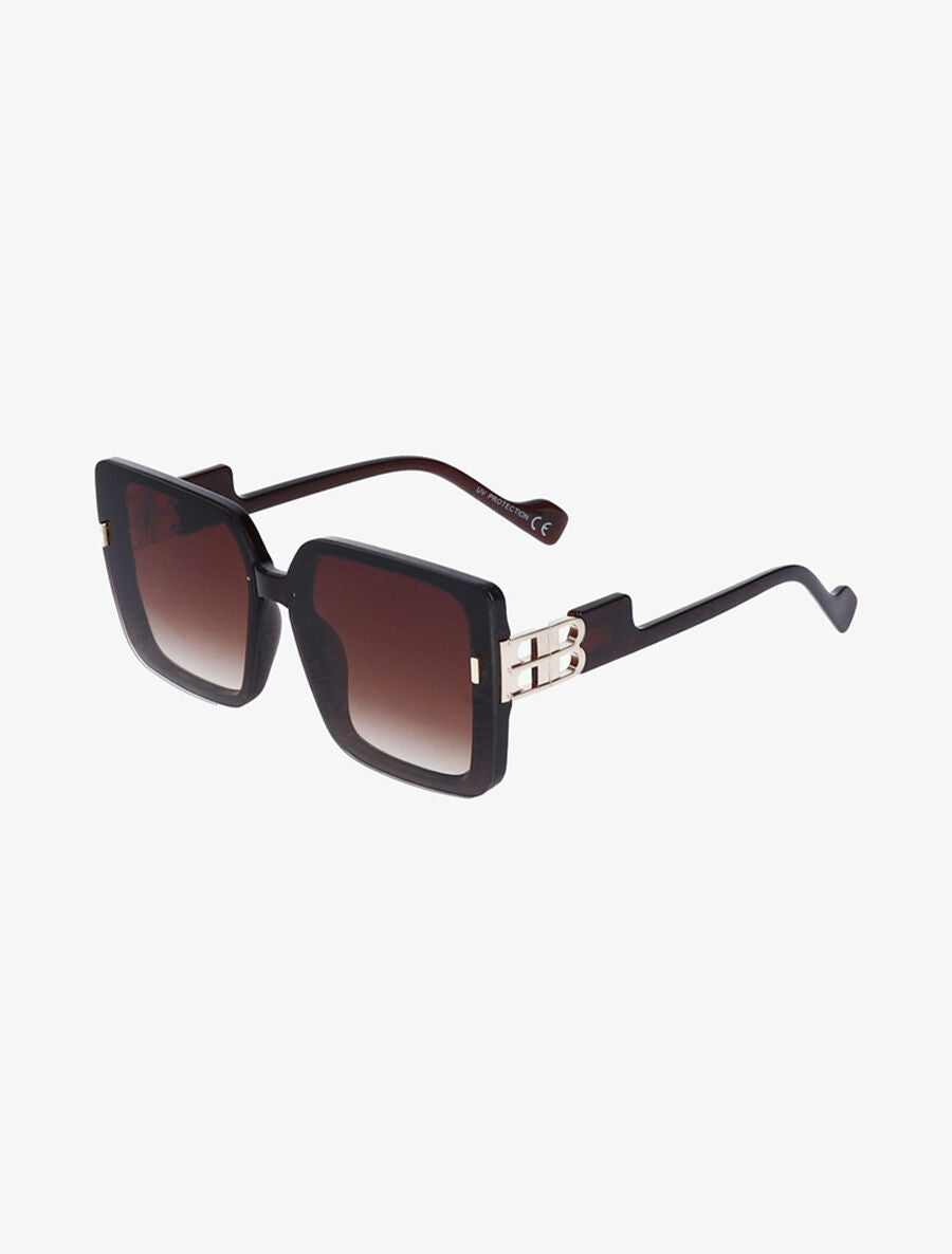 Lunettes de soleil carrées - Chocolat - 1