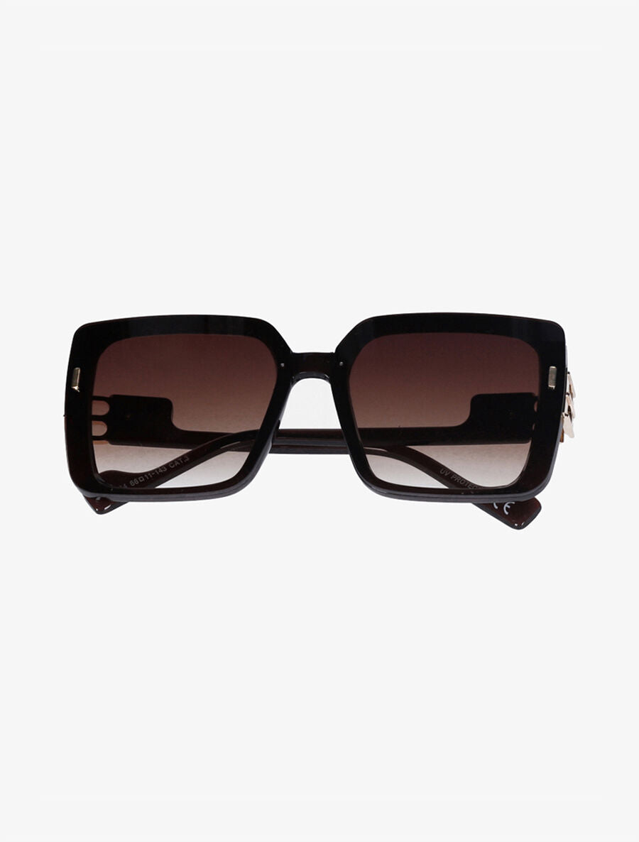 Lunettes de soleil carrées - Chocolat - 2