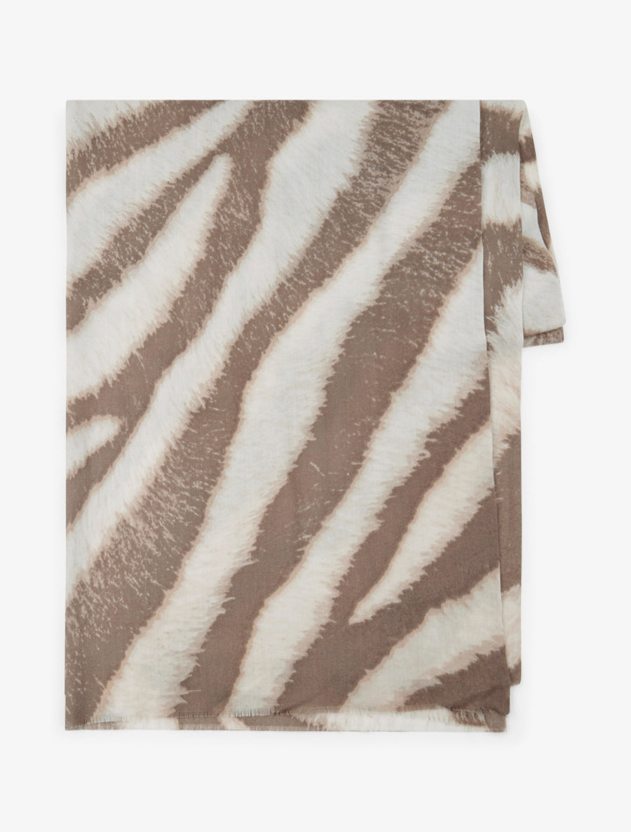 Foulard à imprimé vagues fondus - Beige - 2