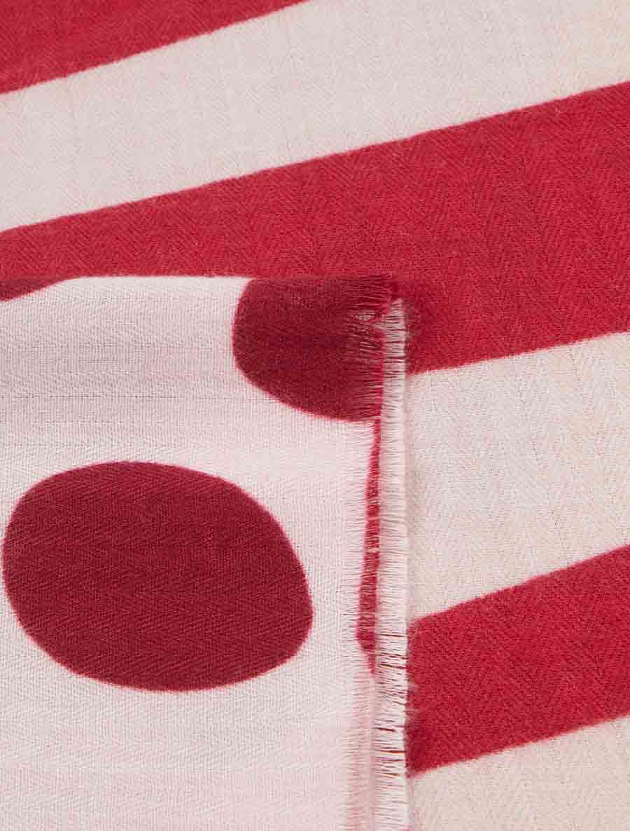 Foulard à imprimé abstrait - Bordeaux - 3