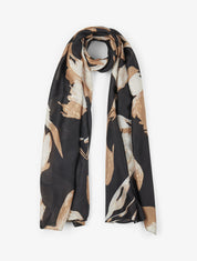 Foulard irisé à motif floral - Noir - 1