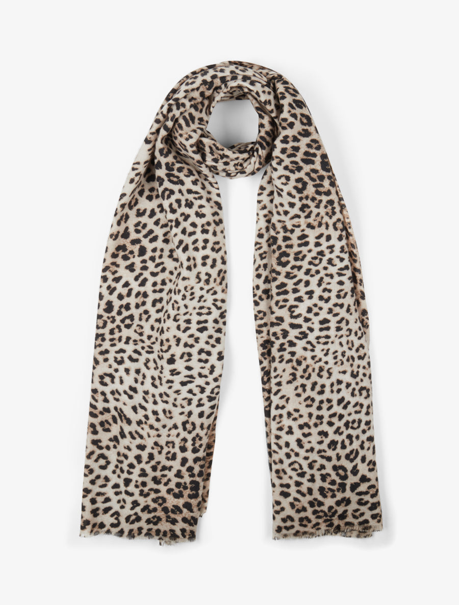 Foulard imprimé léopard - Beige - 1