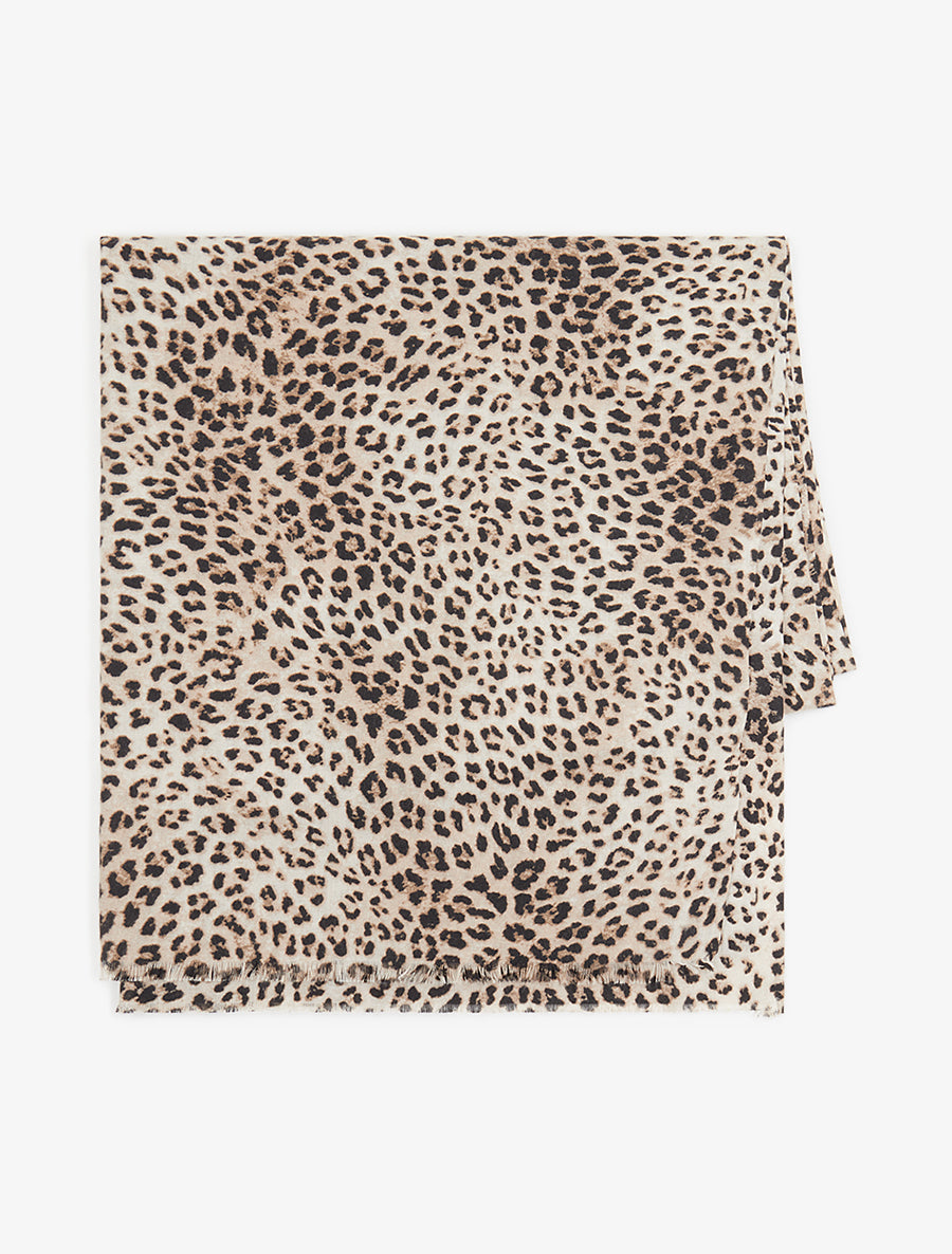 Foulard imprimé léopard - Beige - 2