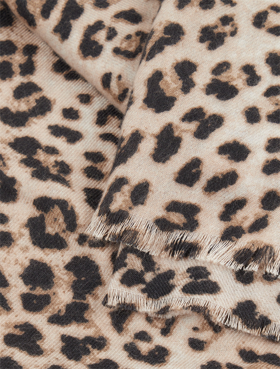 Foulard imprimé léopard - Beige - 3
