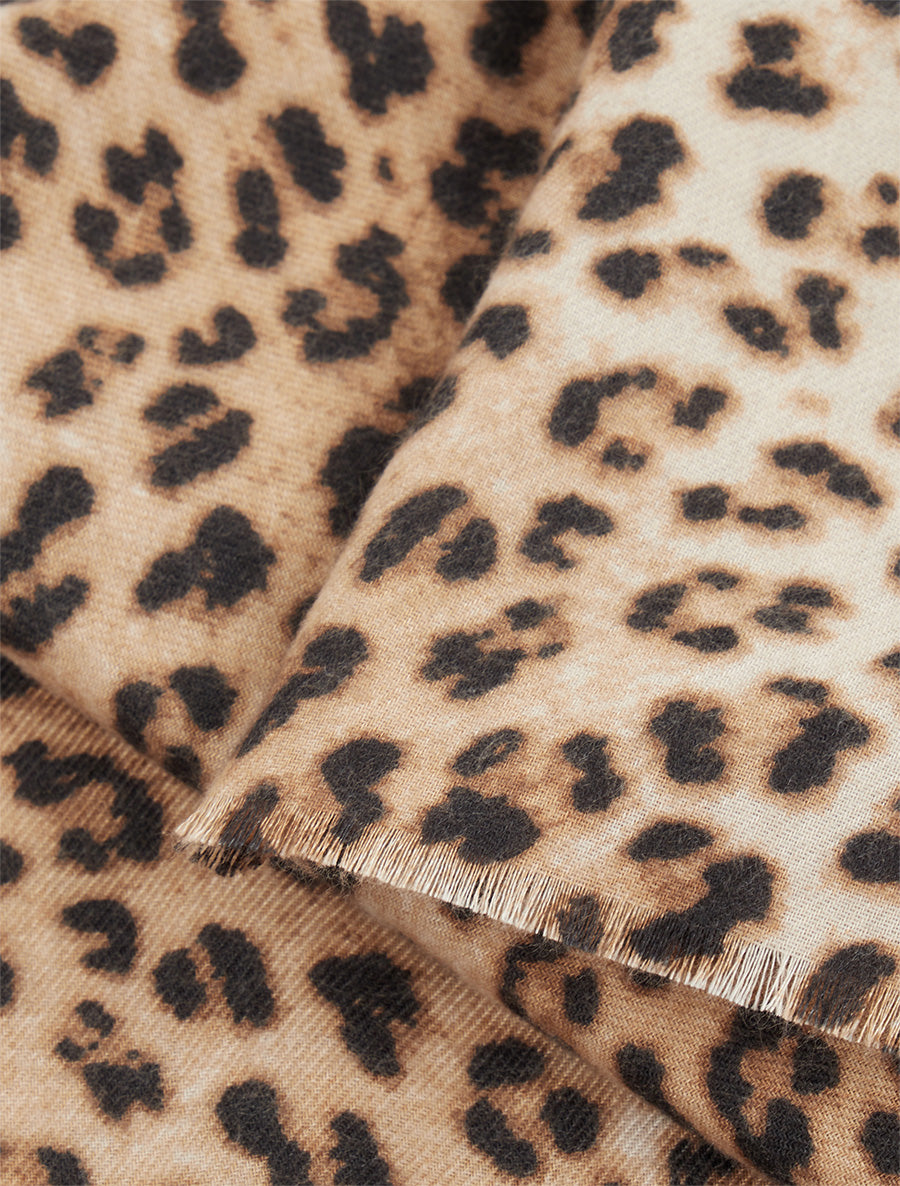 Foulard imprimé léopard - Camel - 3
