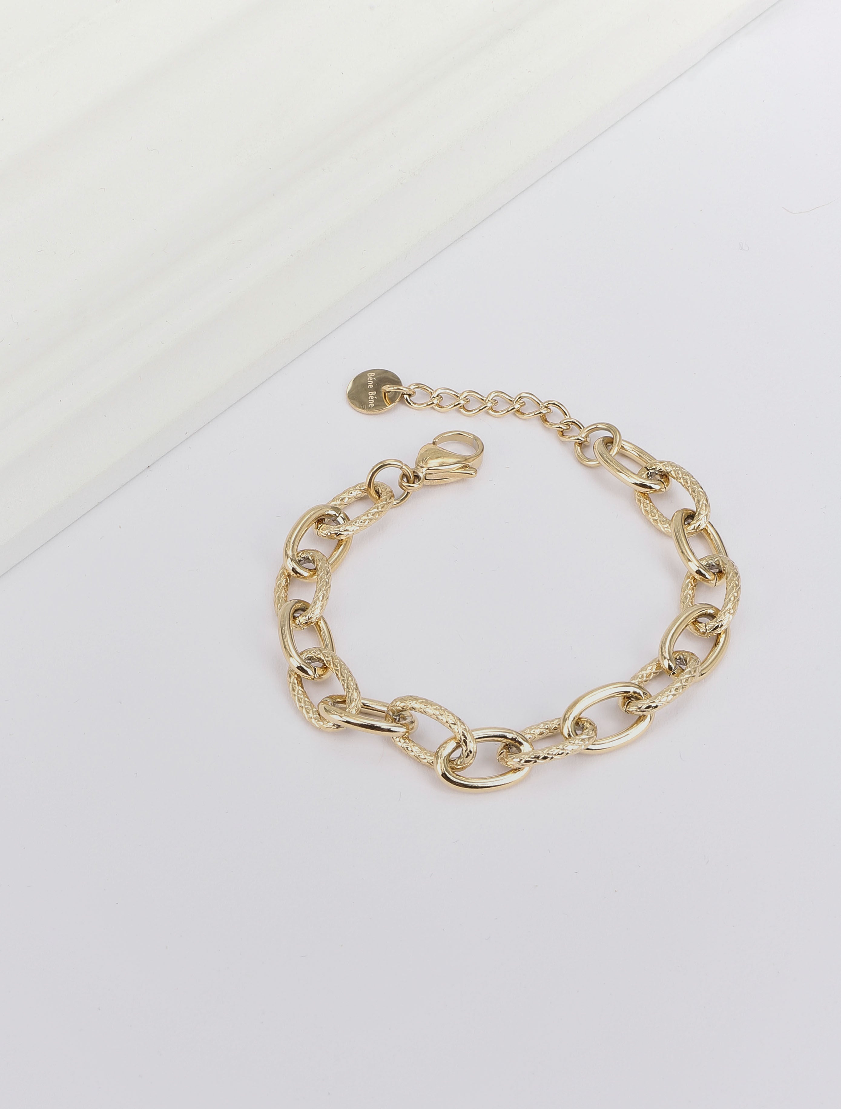 Bracelet en maille gravée - Or - 3