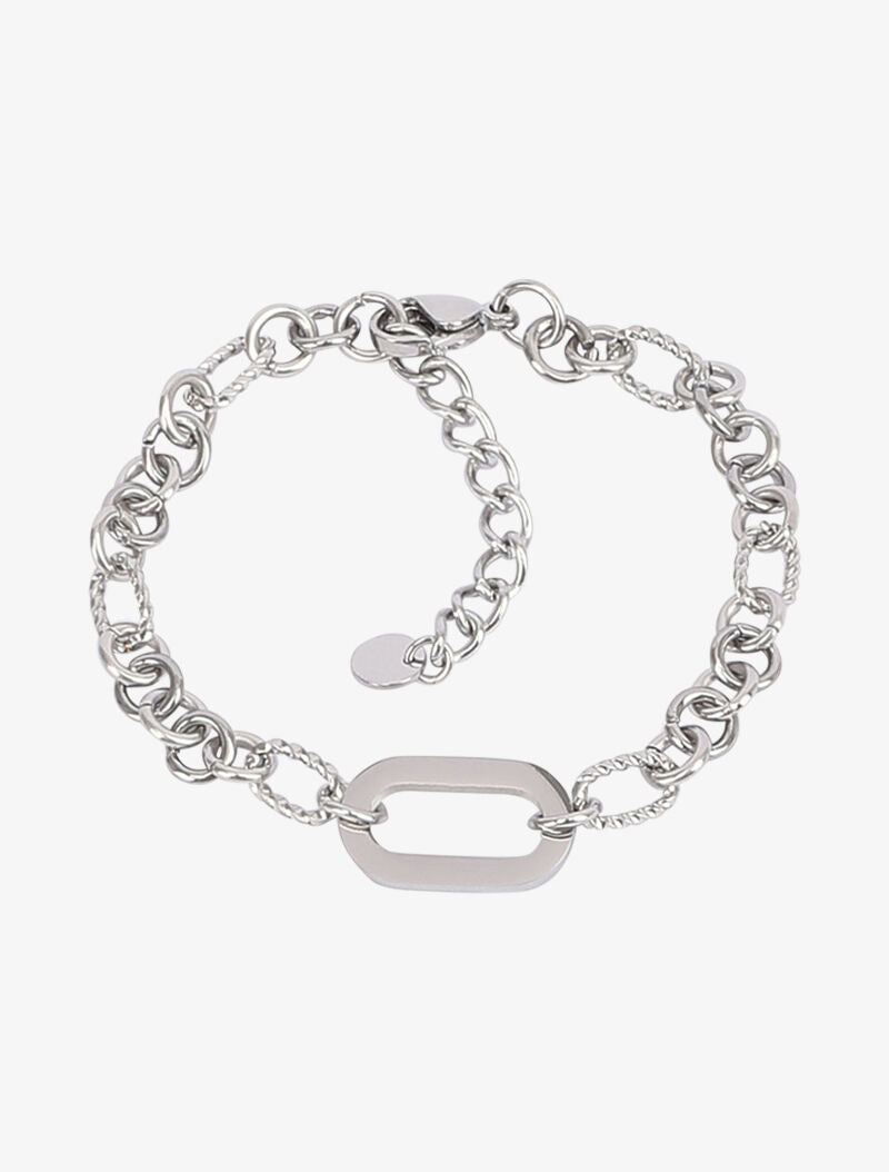 Bracelet en maille stylisée - Argent - 2