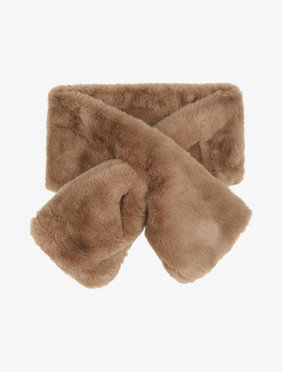 Echarpe en fausse fourrure - Taupe - 4