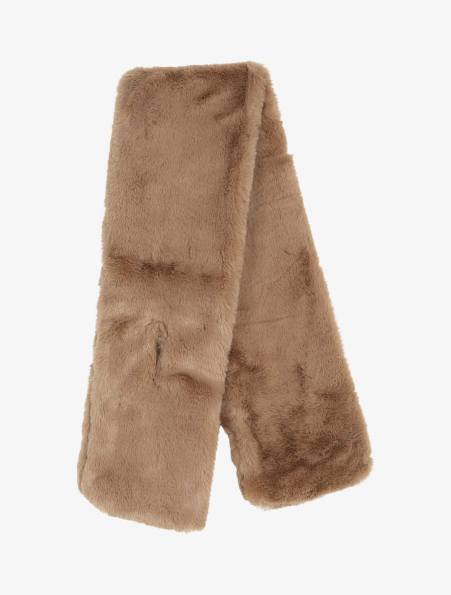 Echarpe en fausse fourrure - Taupe - 2