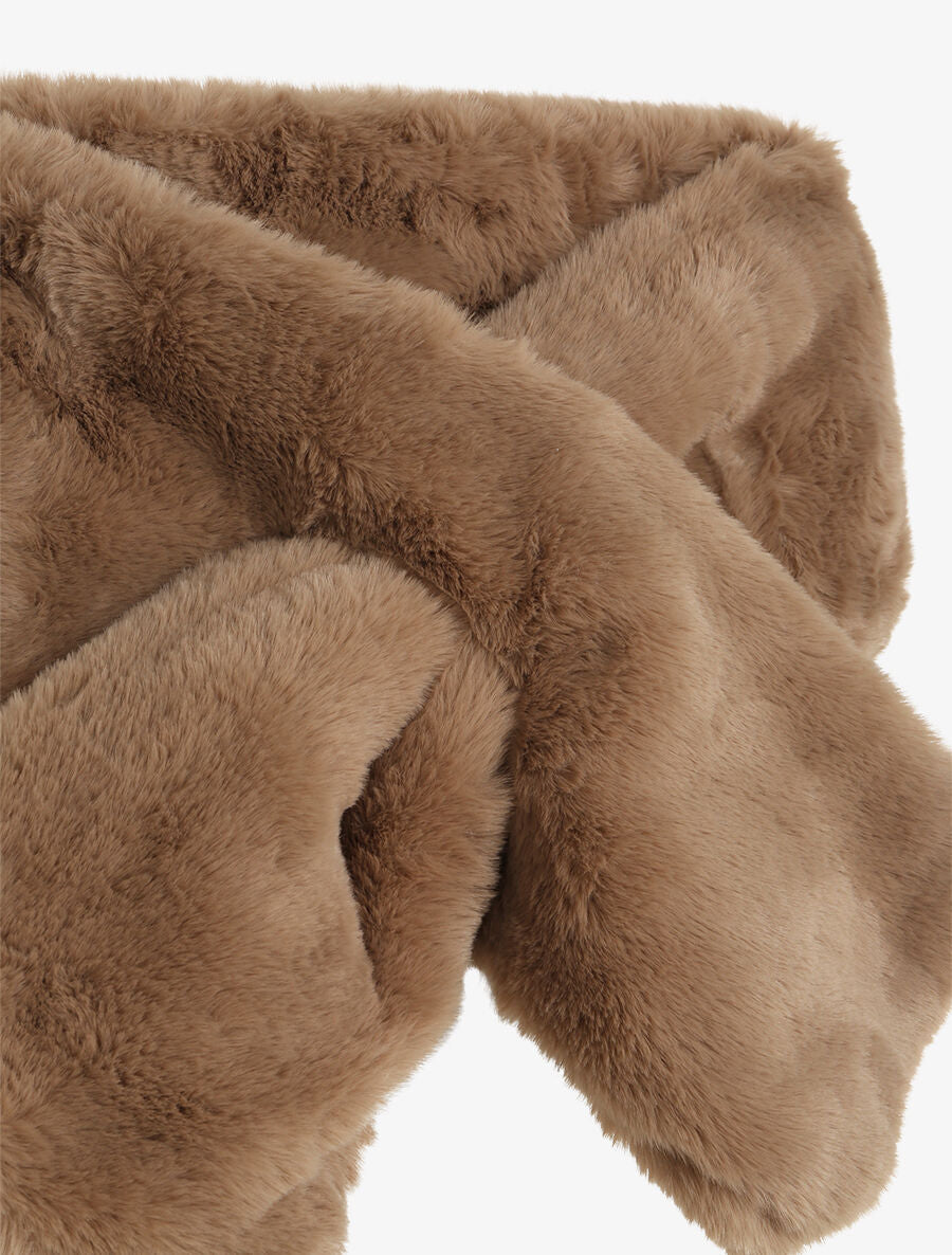 Echarpe en fausse fourrure - Taupe - 3