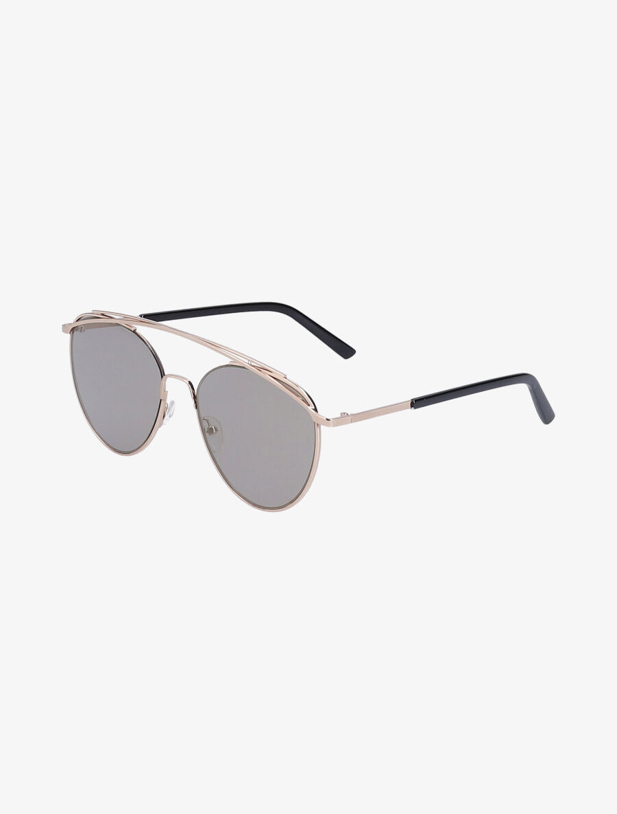 Lunettes de soleil rondes oversize - Or - 2