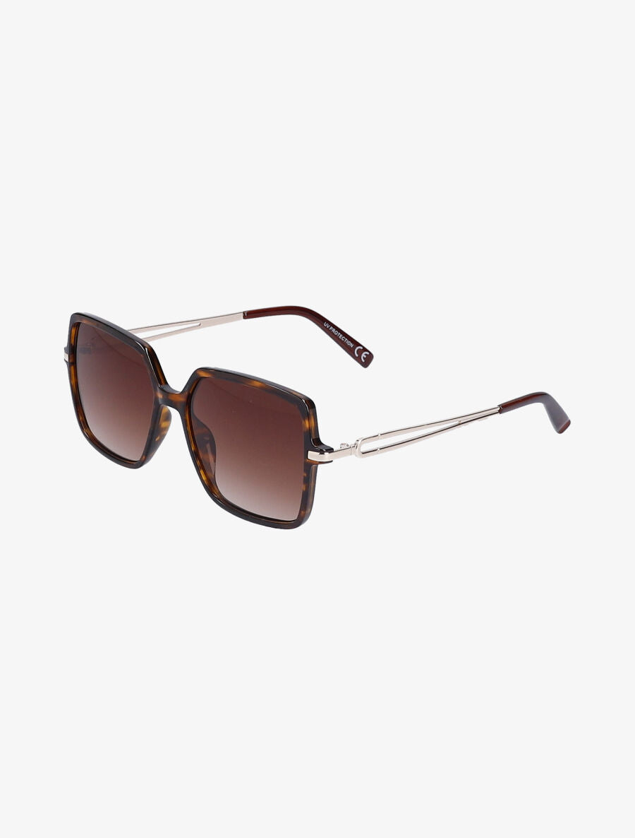 Lunettes carrées à branches stylisées - Léopard - 1