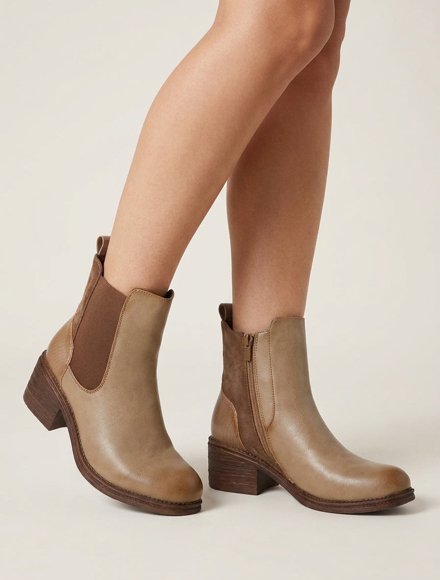 Bimaterial-Stiefeletten mit Python-Effekt-Fersenverstärkung - Maulwurf