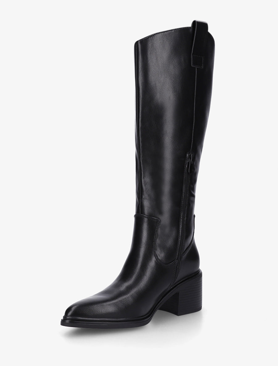 Bottes en simili à bouts pointus - Noir - 3