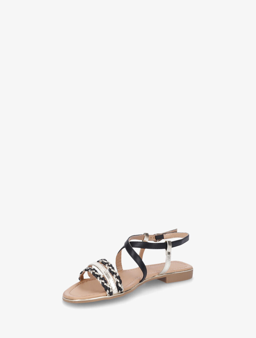 Nu-pieds multibrides tressées - Noir - 3