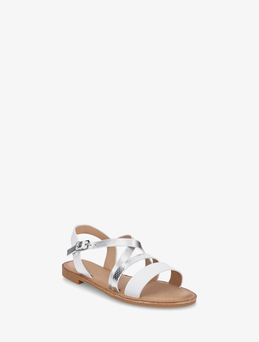 Nu-pieds fantaisies à brides croisées - Blanc - 2
