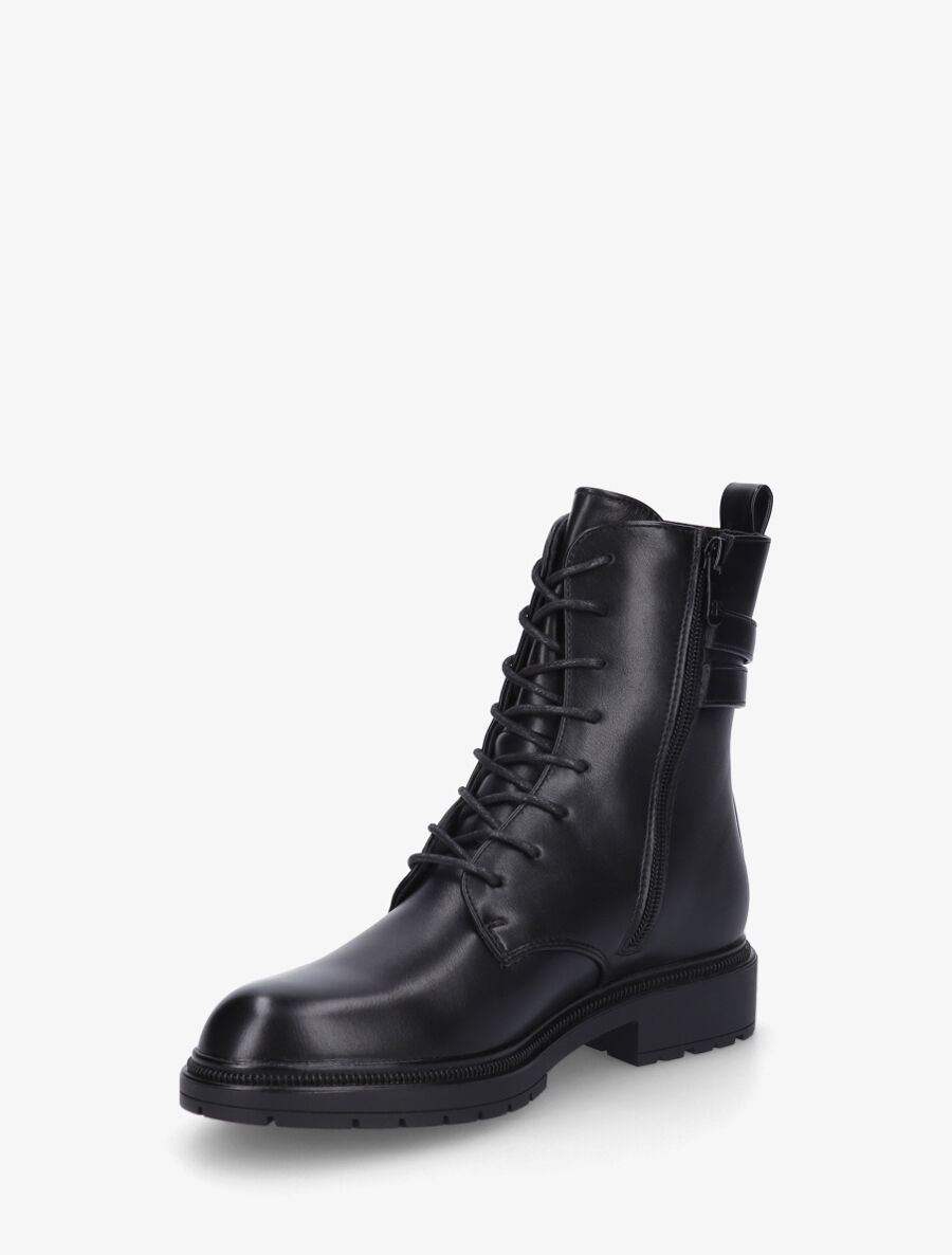 Bottines élastiquées à lacets - Noir - 3