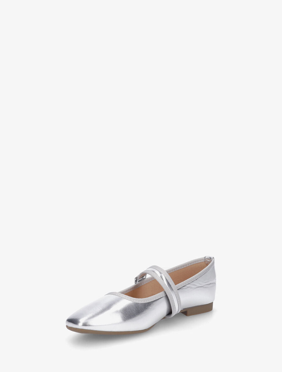 Ballerines en simili brillant à bride à boucle - Argent - 3
