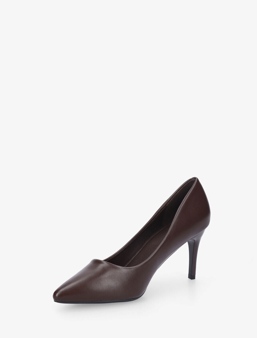 Escarpins classiques en simili - Marron - 3