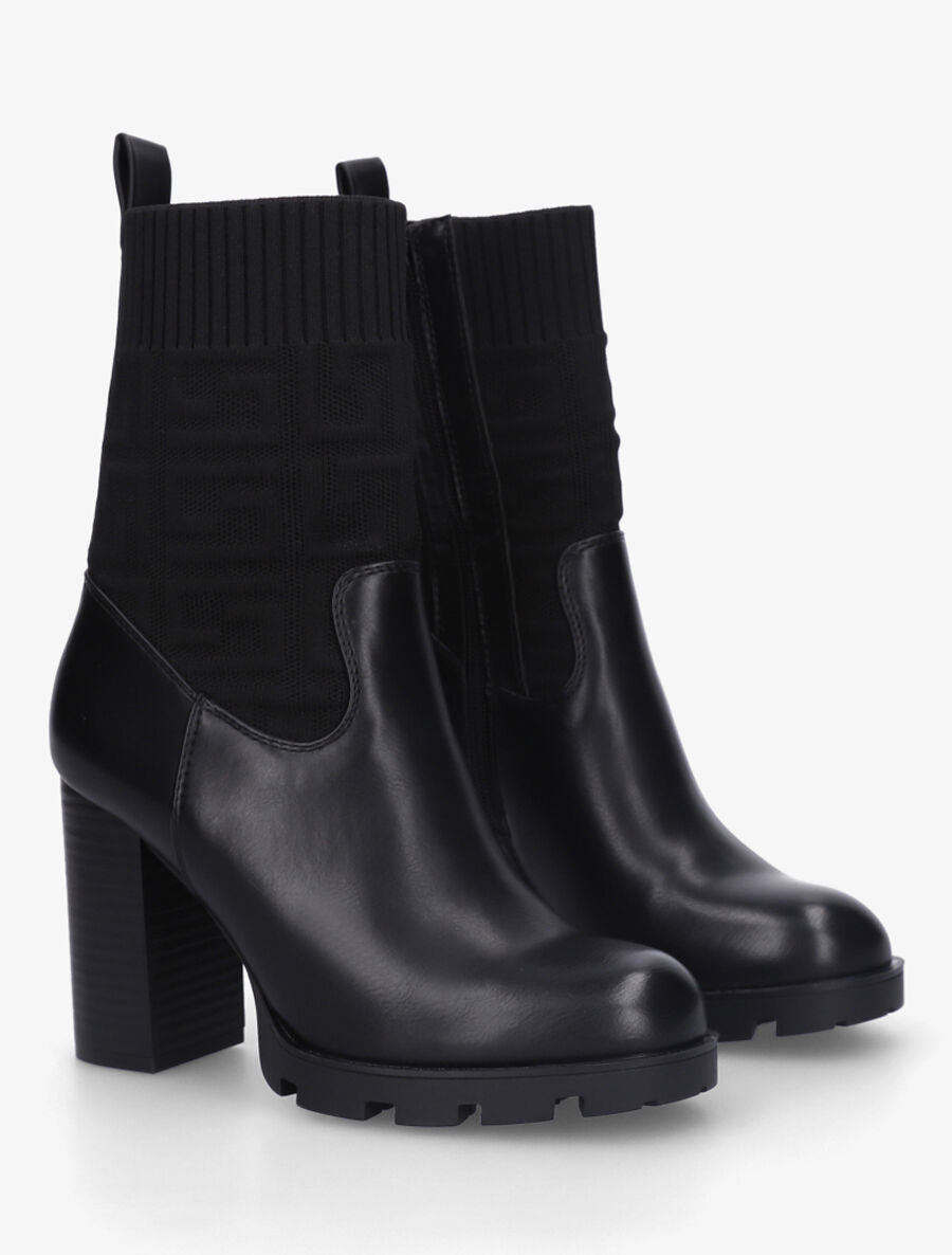 Bottines chaussettes imprimé grec - Noir - 4