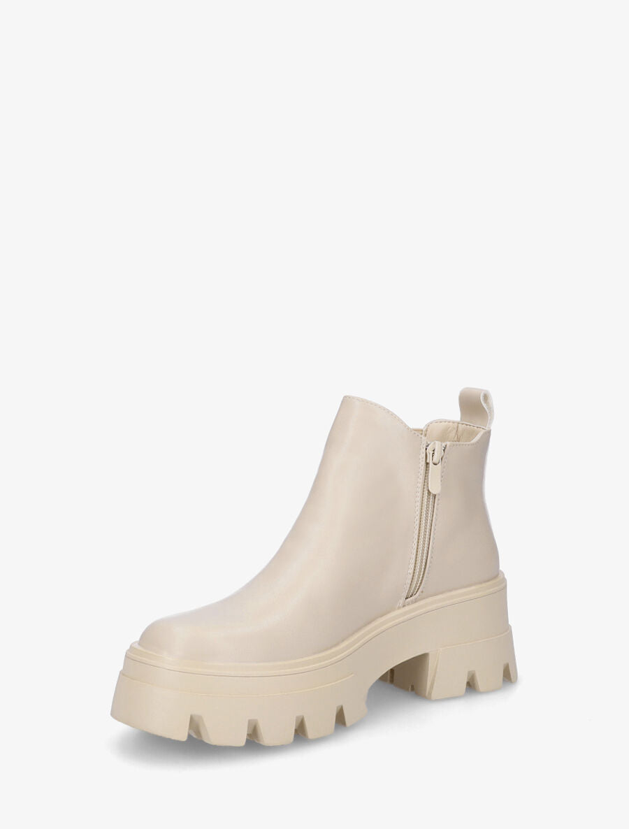 Chelsea boots à semelle crantée - Beige - 3