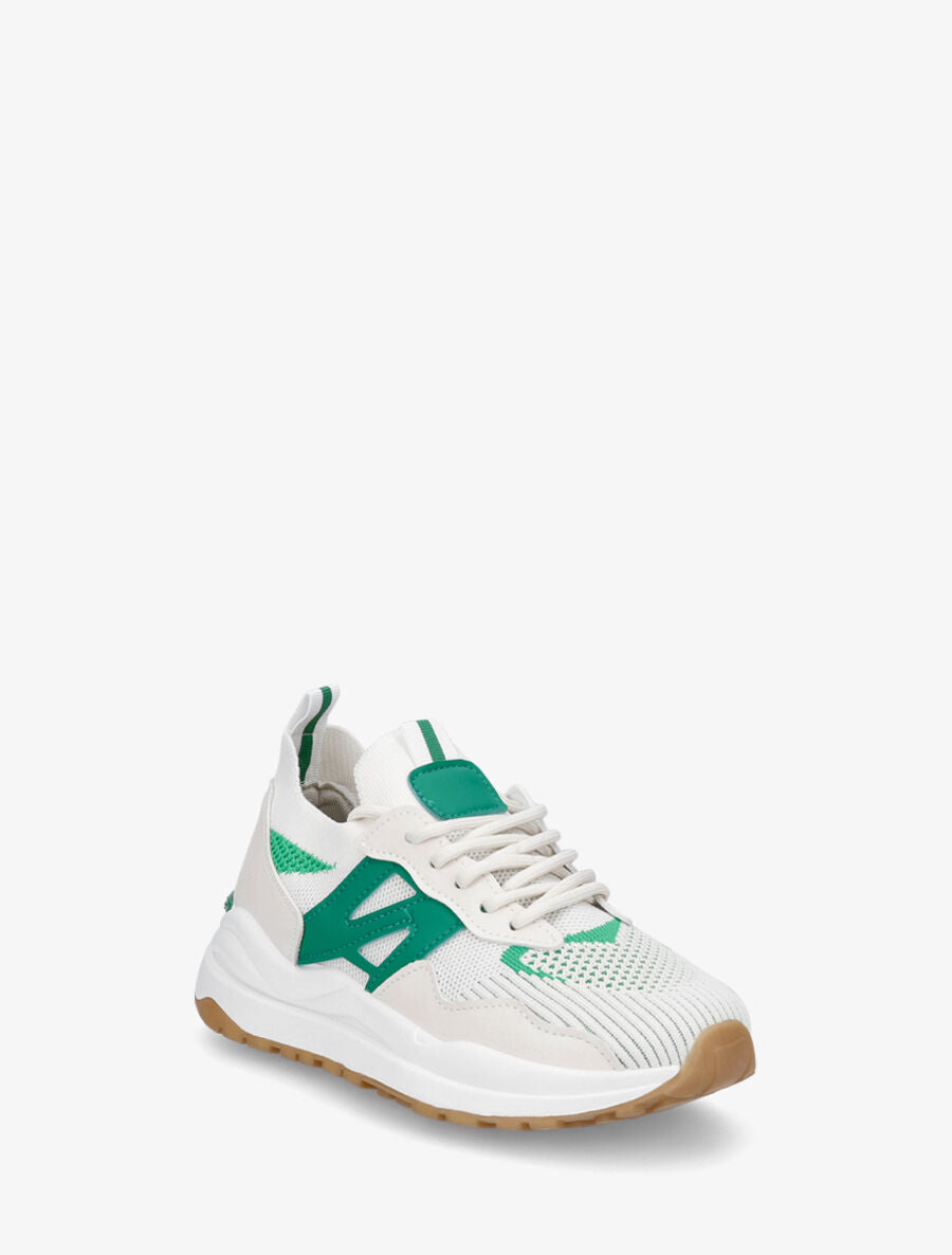 Baskets style chaussettes en simili - Vert - 2