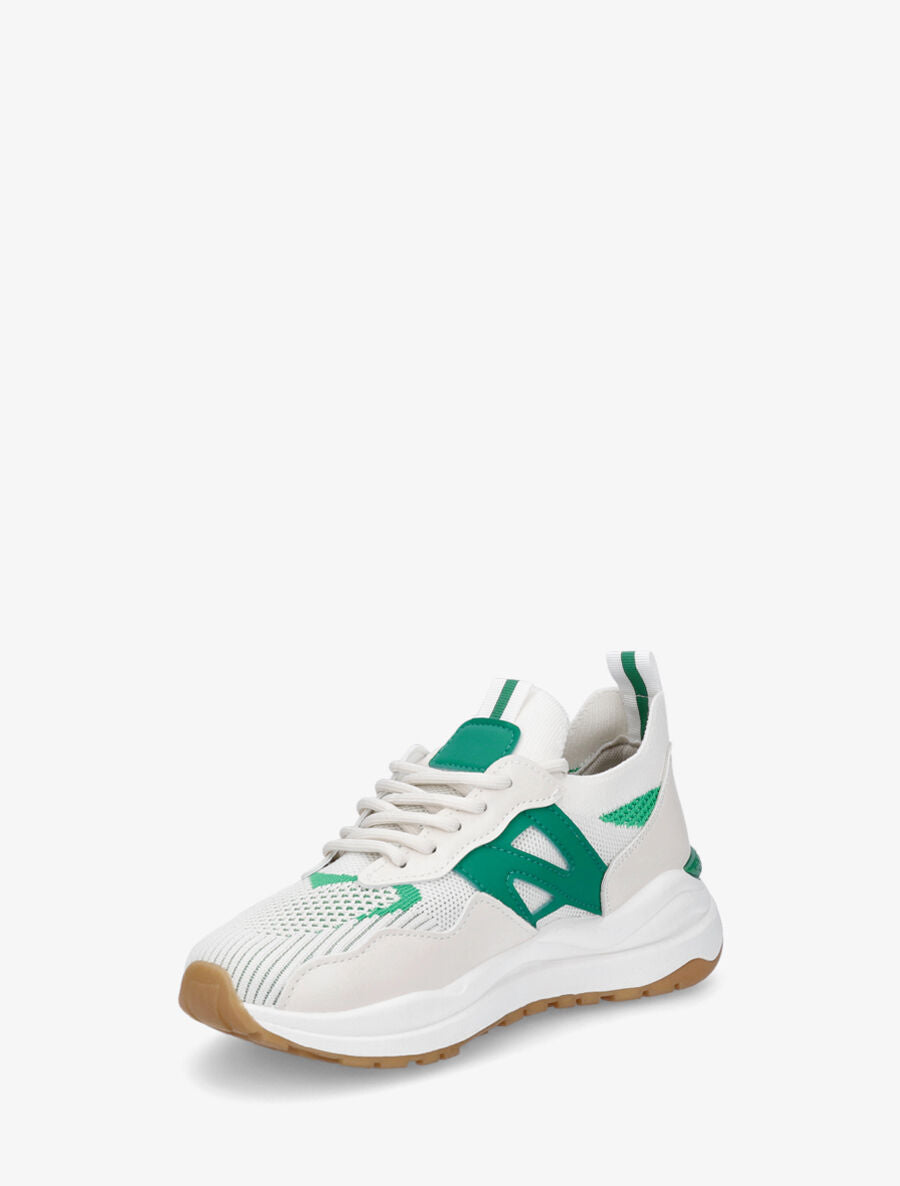 Baskets style chaussettes en simili - Vert - 3