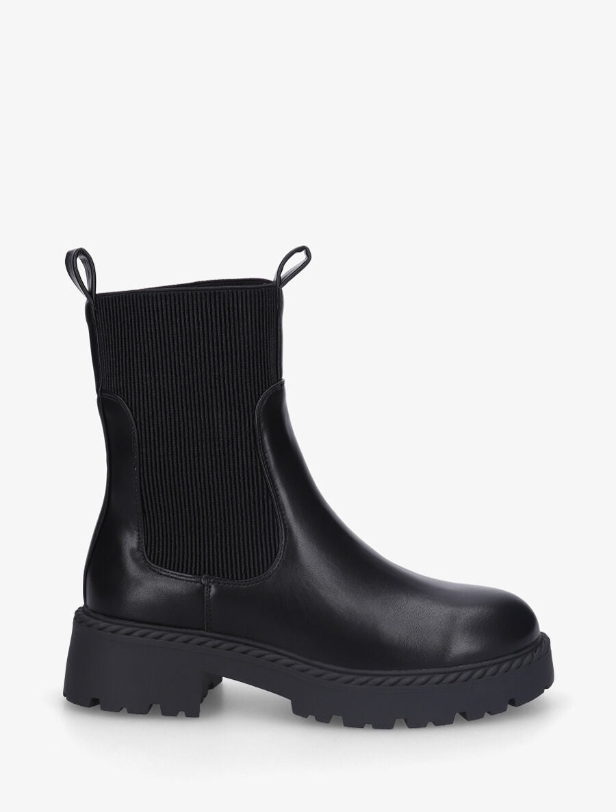 Bottines unies style chelsea - Noir - 1